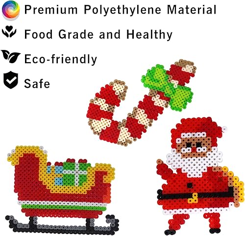 Miniatura 4 de ARTKAL Kit de cuentas de fusible, 5,000 cuentas de fusión, 22 colores, kit de cuentas de fusión con 12 patrones, 1 tablero grande de clavijas, 1