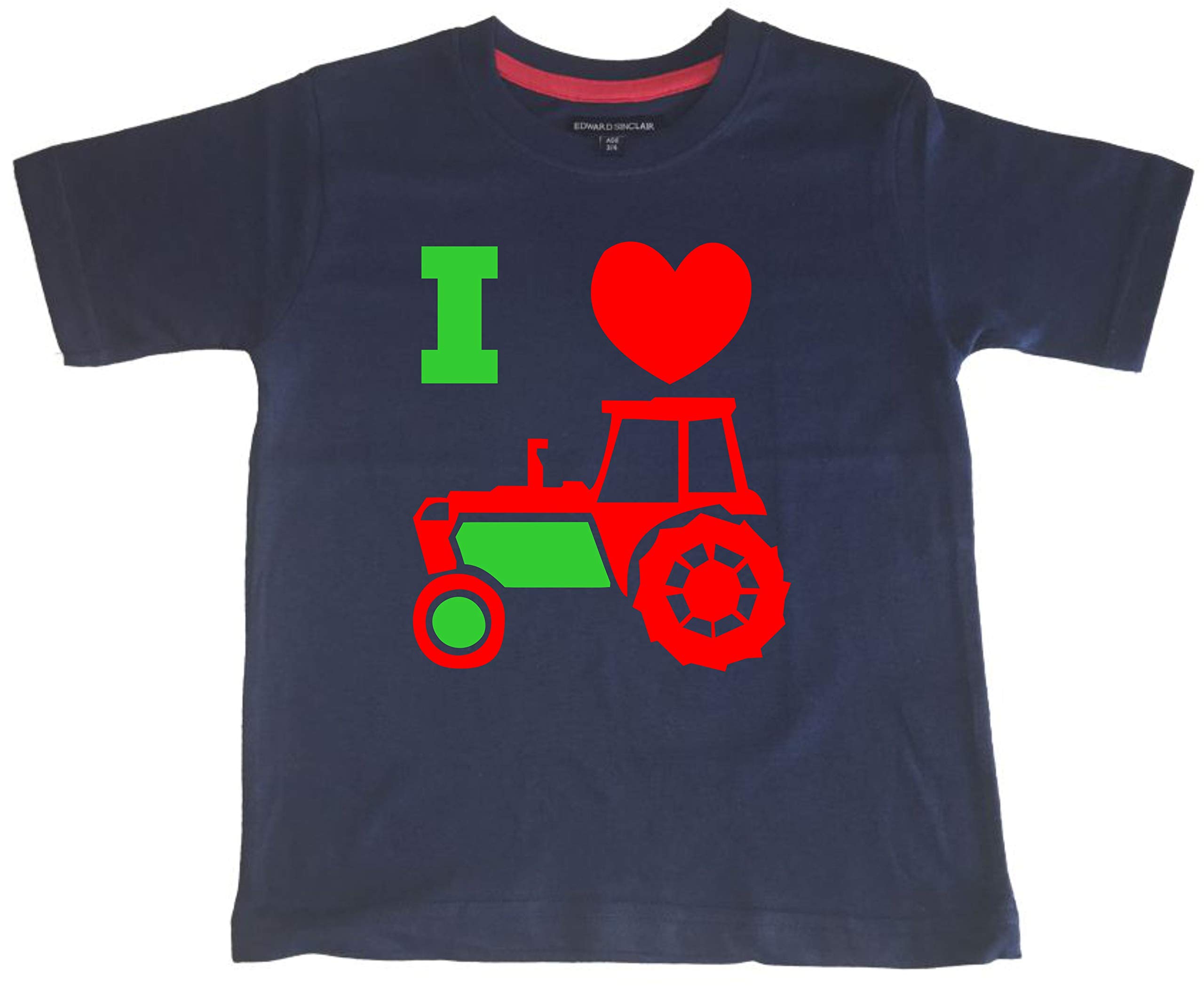 Edward Sinclair Navy | I Love Tractors | 7-8 Years | T-Shirt