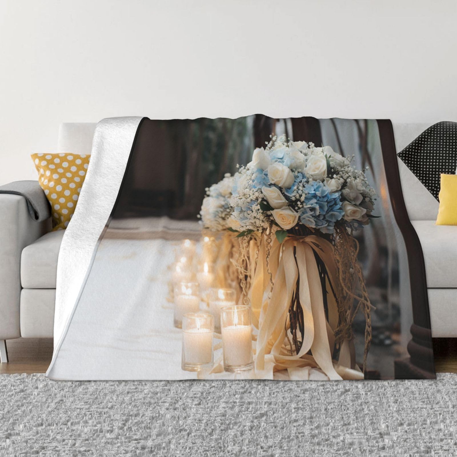 Couverture de canapé chaude et douce pour cocooning en flanelle