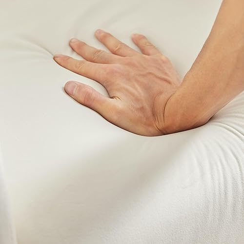 Miniatura 8 de Mecedora tapizada  Mecedora de respaldo alto para guardería con marco de madera y bolsillo lateral  Silla deslizante acolchada  Silla mecedora de