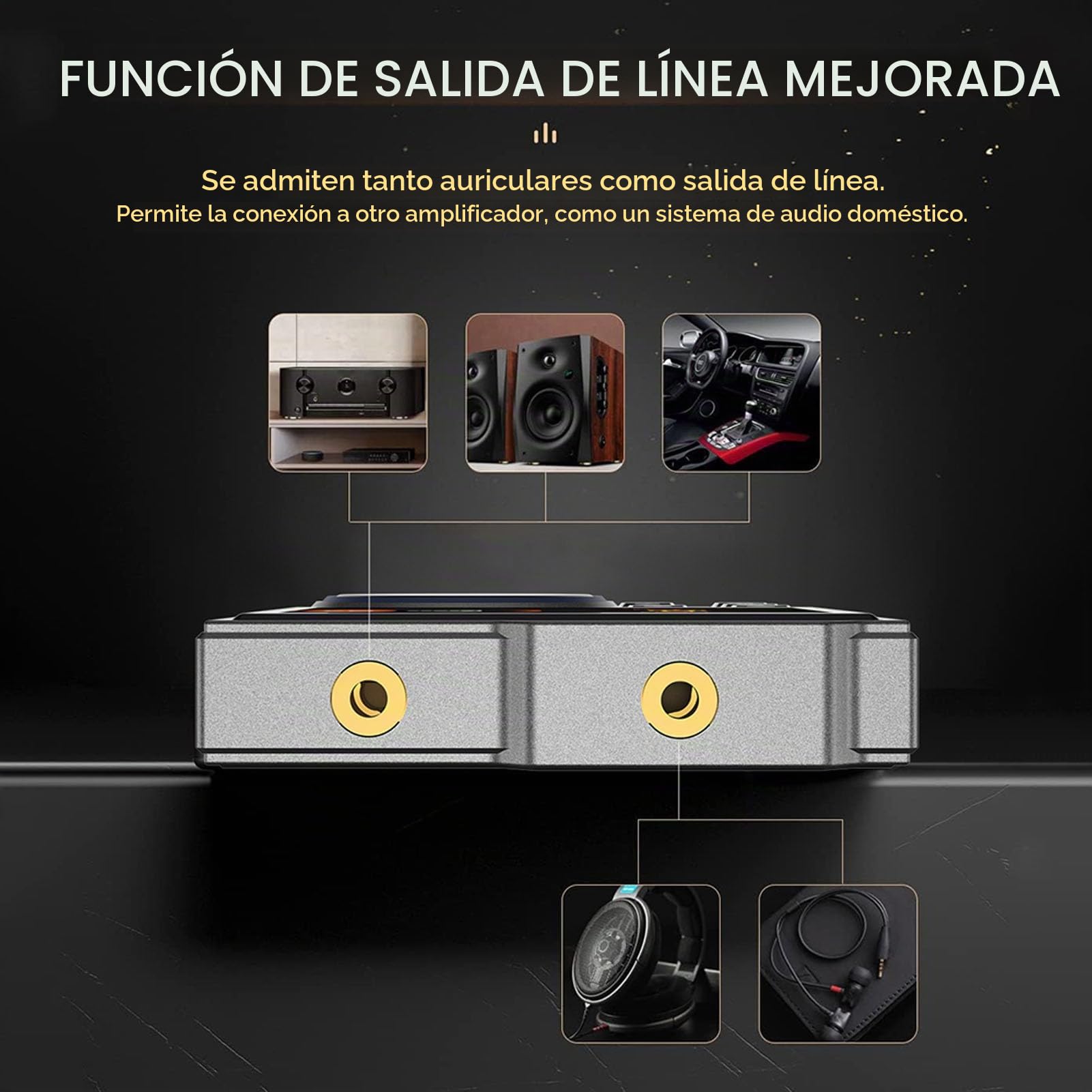 Reproductor de Mp3 de HiFi, Bluetooth 5.3 HD Música Digital DSD FLAC sin Pérdida de DSD con 2.4 en la Pantalla HD, Almacenamiento de Reproductor de Audio de Alta Resolución