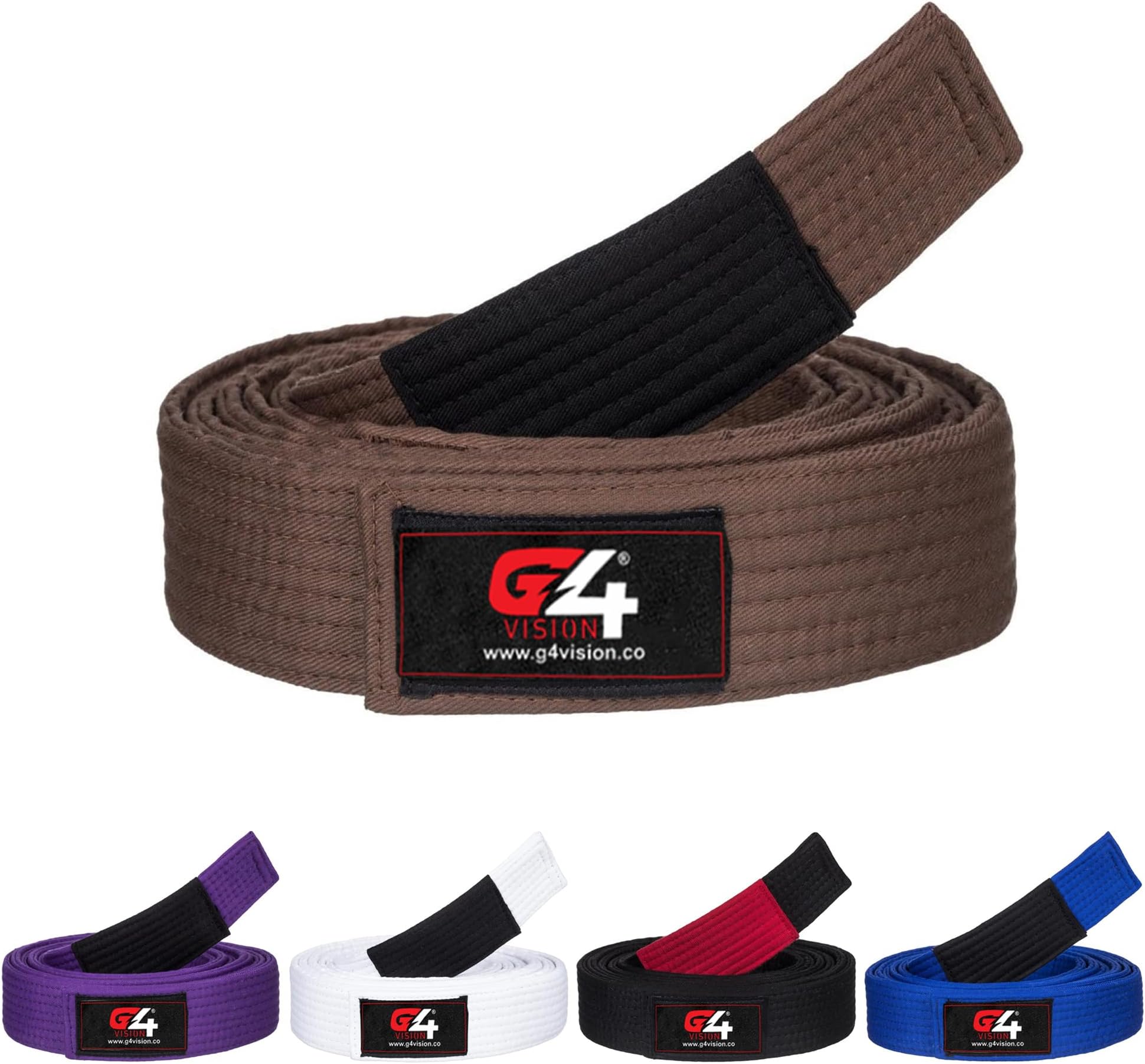 Jiu Jitsu Belt BJJ Belts Brazilian Adult A1 A2 A3 A4 Black Brown Purple Blue White