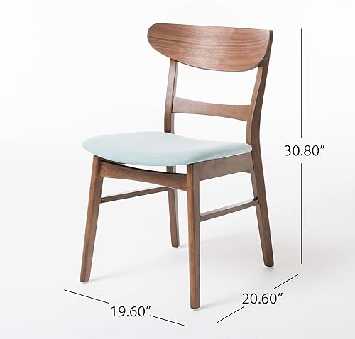 Miniatura 3 de Christopher Knight Home Idalia - Sillas de comedor, juego de 2 piezas, acabado menta/nogal Menta,Gris oscuro,Beige claro