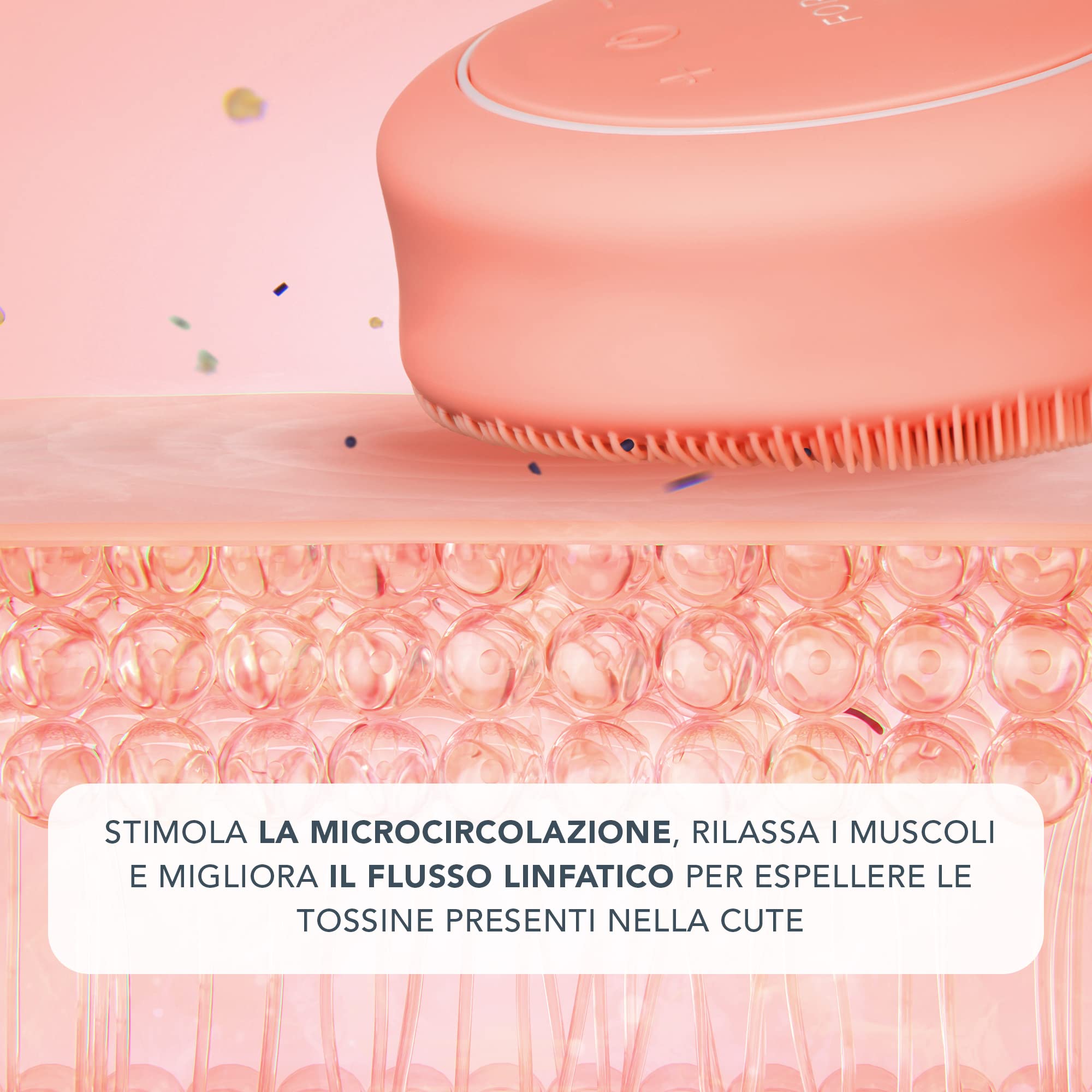 FOREO LUNA 4 body, spazzola corpo massaggiante, Dispositivo detergente ed esfoliante corpo, Scrub corpo per peli incarniti, Trattamento per linfodrenaggio, Ricaricabile con USB, Peach Perfect | Spazzola Corpo, Scrubber, Spazzola Esfoliante, Drenaggio Linf
