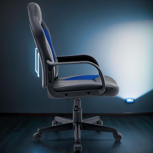 Miniatura 6 de Silla ergonómica de videojuegos para computadora, oficina en casa, carreras, escritorio ejecutivo de video, de piel sintética, para adultos,