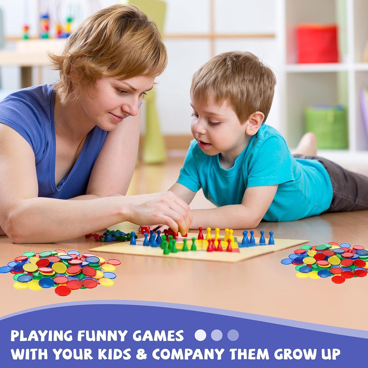 100 Fichas De Plástico De Colores | 25 Mm Para Juegos De Mesa, Aprender Matemáticas, Contar Y Recompensas | Contadores Educativos Y Divertidos