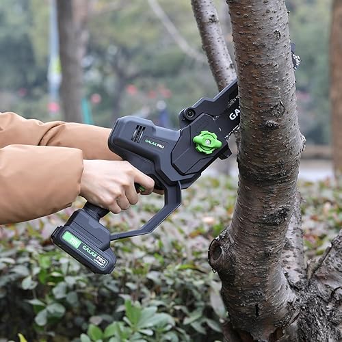 Miniatura 6 de GALAX PRO Mini motosierra de 8 pulgadas con engrasador automático 2025 actualizado Motosierra eléctrica inalámbrica de mano con baterías de 2 x 2.0