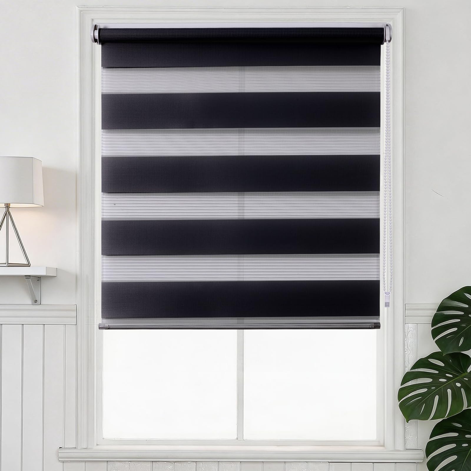 Day and Night Roller Blinds Stick on No Drill Easy Fit Zebra Window Blind
