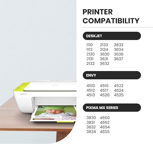 Miniatura 3 de YoYoink Paquete combinado de cartuchos de tinta HP 63 remanufacturados para HP 63XL (1 negro, 1 color 2 unidades) Uso con tinta de impresora HP 3830