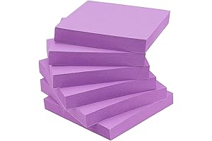 Early Buy Premium Purple Sticky Notes 3x3 Self-Stick Notes Solid Color 6 Pads, 100 Sheets/Pad