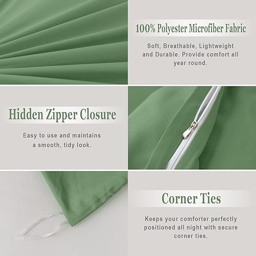 Miniatura 5 de Colourful Snail Juego de funda de edredón de 3 piezas, funda de edredón de microfibra ultra suave de doble cepillado con cierre de cremallera y