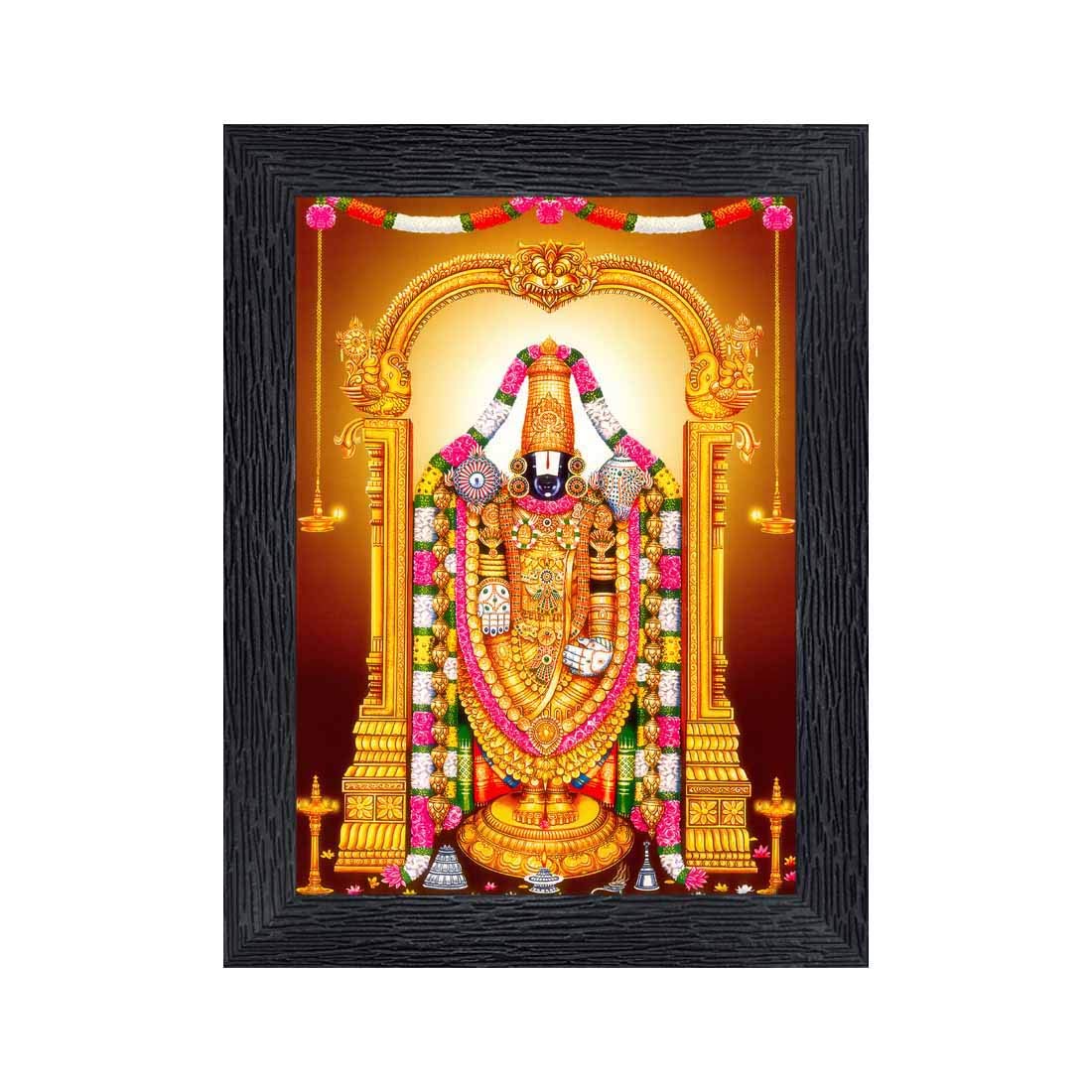 Tirupati Balaji Lord Venkateswara Religious Wood Photo Frames