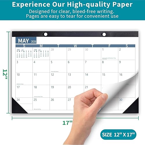 Miniatura 3 de Calendario de escritorio 2024 2025 calendarios de pared, julio 2024 a diciembre 2025, planificador mensual de papel de oficina de 17 x 12 pulgadas,