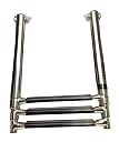 Pactrade Marine Boat Stainless Steel 3 Step Telescopic Ladder Swim Step Over Platform gallery image
