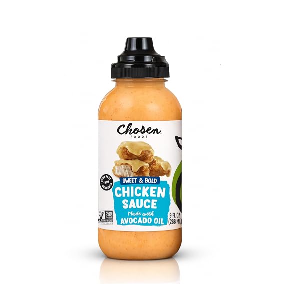 Chosen Foods Chicken Sauce, for Hamburgers, Sandwiches, Nuggets, Wings, Fries, and More 9 floz