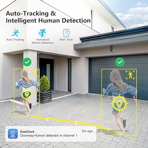 Miniatura 2 de Jennov Cámara de seguridad con bombilla 2K inalámbrica para exteriores, cámaras de enchufe de luz interior para seguridad del hogar, detección