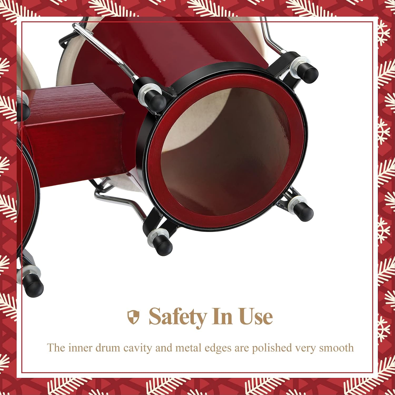 Eastar Bongo Drums 6” and 7” Congas Drums for Kids Adults Beginners Professional Wood Percussion Instrument with Bag and Tuning Wrench, Red