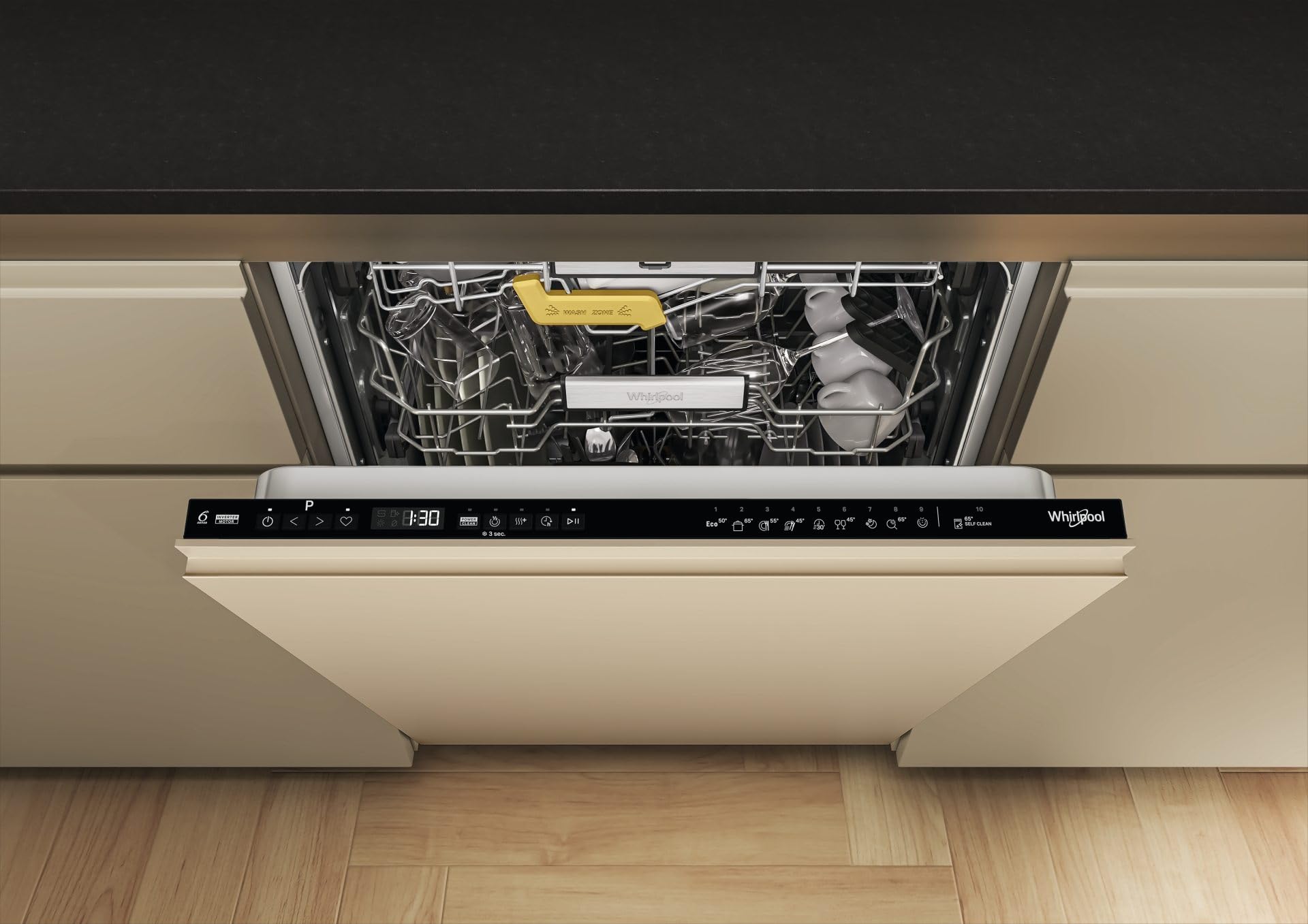 Whirlpool Lavavajillas W8I HP42 L, instalación totalmente retráctil, 14 cubiertos, [clase energética C]
