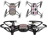Vista 1 de Skin Decal Wrap 2 Pack Compatible with DJI Ryze Tello Zig Zag Colors 02 Drone NOT Included