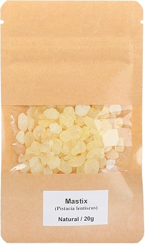NKlaus 0.71 oz Mastichum Mastichum Mastichum Amarillo Claro Pistacia Lentiscus - 1er grado Incienso Chios Mastika Resina de incienso de The Mastic