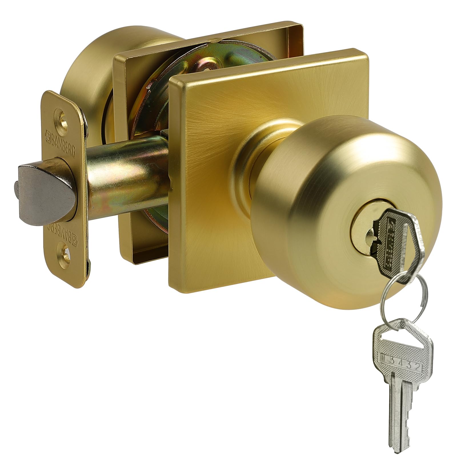 Privacy Door Knob with Key - Black -13
