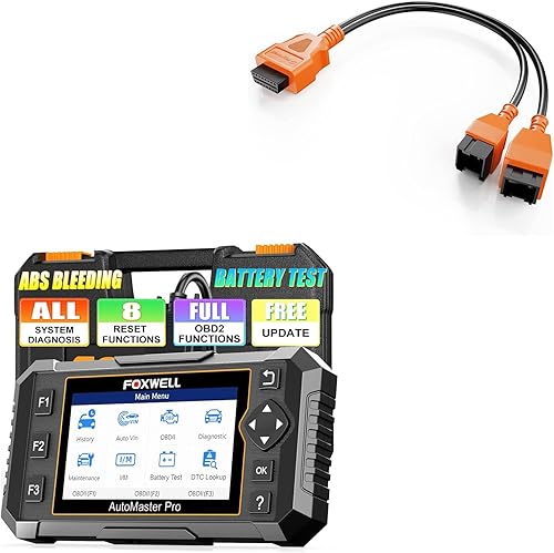 FOXWELL NT624 Elite OBD2 escáner 8 reinicia el sistema completo Escáner de diagnóstico Lector de código automático+conector adaptador de cable