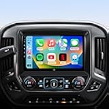 10.2'' Car Radio Stereo for Chevy Silverado 2014 2015 2016 2017 2018 GMC Sierra Replacement Upgrade 5G WiFi 2+64G Wireless Carplay/Android Auto/GPS/Bluetooth/FM Radio/1080P SWC