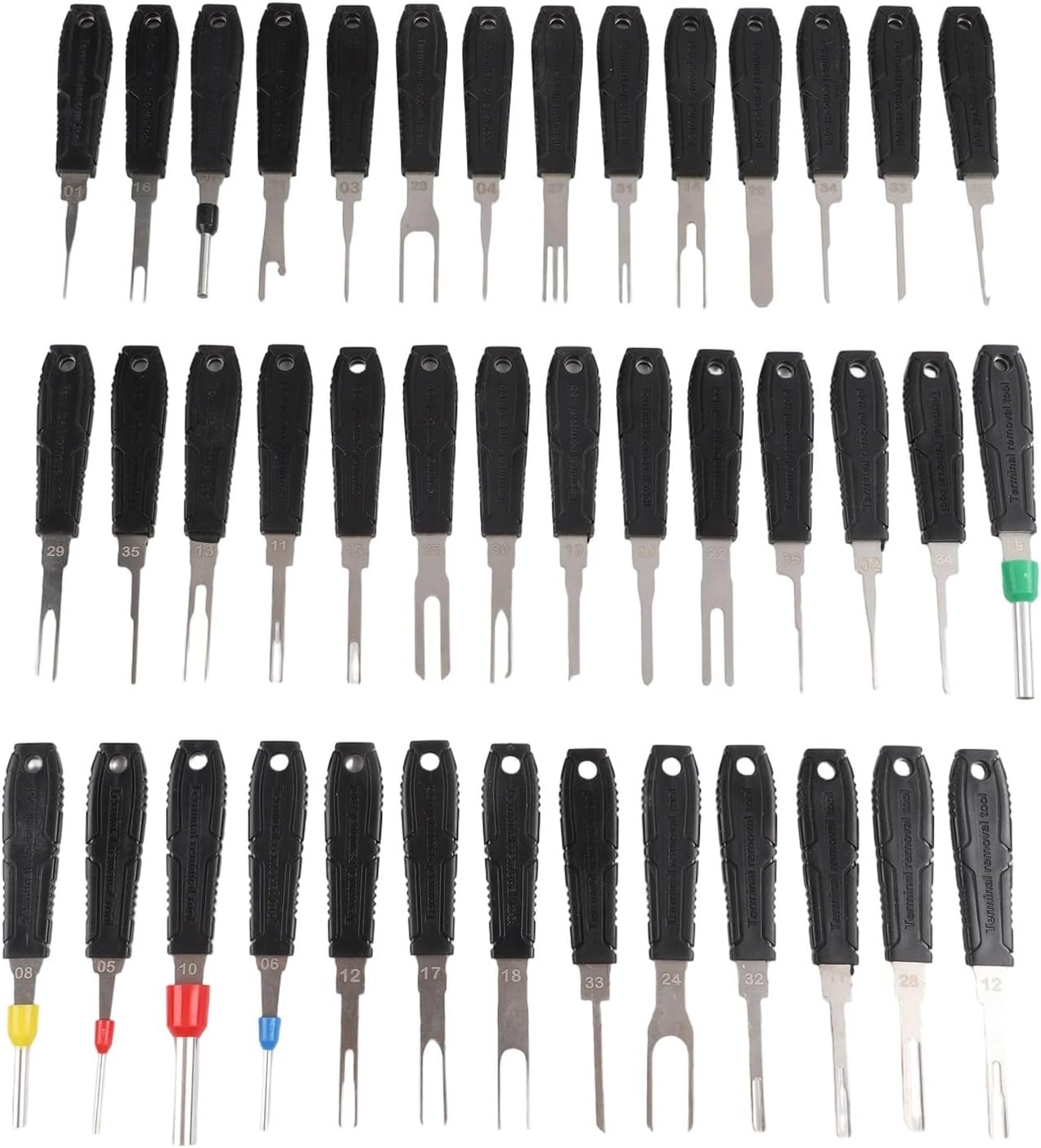 41pcs Terminal Disassembly Tool Set For Electrical Pin Removal And Connector Repair In Automotive Equipment(Black)