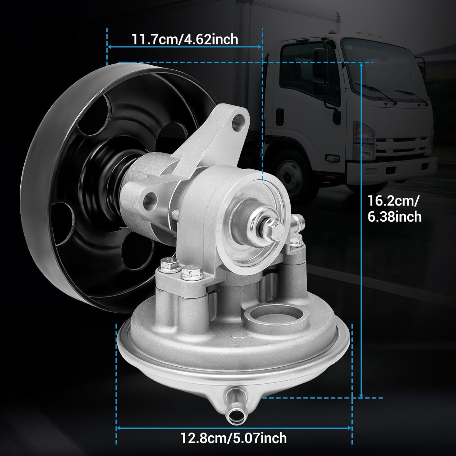 904-862 Vacuum Pump with Pulley Compatible with 1995-2020 Isuzu NPR and NPR-HD V8 3.0L-6.0L Replacement for OEM 97241035 8972410351 Isuzu NPR Vacuum Pump Pulley