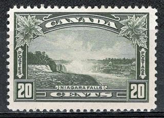 Canada - King George V 20 Cent (Pictorial Issue - Niagara Falls) - Postage Stamp # 225 - M/NH Condition