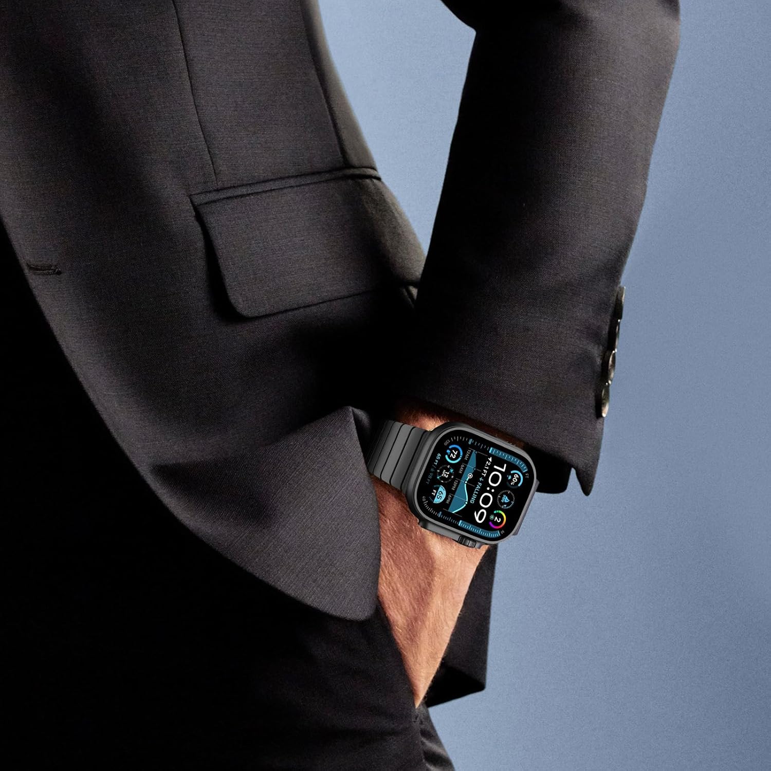 Fullife Titanium Band with Magnetic Clasp Compatible with Apple Watch Band, Lightweight Titanium Metal Strap for Apple Watch Ultra 3/2/1 49mm, Series 11/10 46mm, 9/8/7 45mm, SE3/6/5/4 44mm, 3/2/1 42mm - Image 8