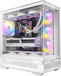 Antec C7 ARGB - Case per PC Mid-Tower E-ATX, supporta GPU RTX 40 e radiatore da 360 mm, 4 ventole ARGB PWM da 120 mm, raffreddamento verticale, Type-C 10Gbps, pannelli in vetro temperato