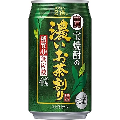 宝焼酎の濃いお茶割り [ チューハイ 335mlx24本 ]【糖質ゼロ】【甘くない 無炭酸】 お茶割り 緑茶割り