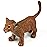 FUNSHOWCASE African Jungle Animals Standing Lion Cub Toy Figure Realistic Plastic Figurine Height 1.6-inch
