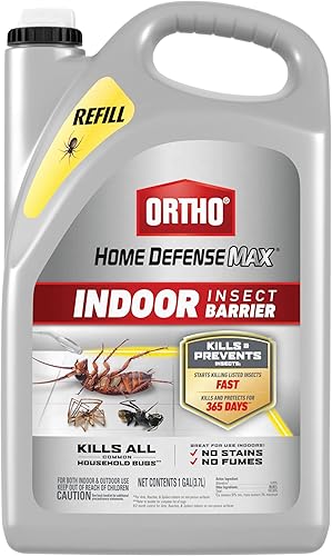Ortho Home Defense Max - Barrera de insectos para interiores: Recambio, comienza a matar hormigas, cucarachas, arañas, pulgas y garrapatas rápido,