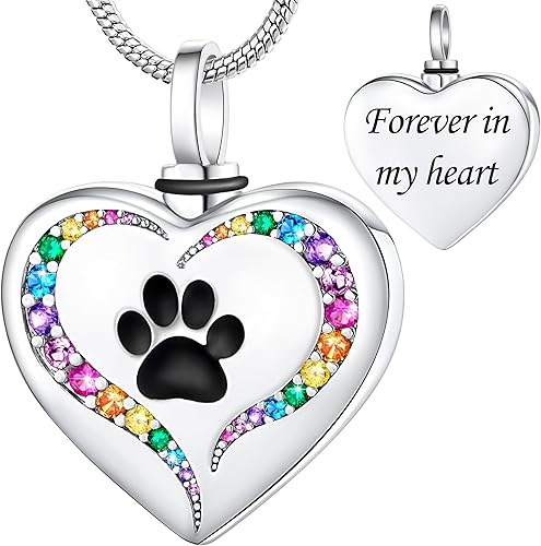 Miniatura 1 de Fanery Sue Collar de cenizas para mascotas, joyería de cremación, regalos conmemorativos para mascotas por pérdida de perro, gato, urna de mascotas,