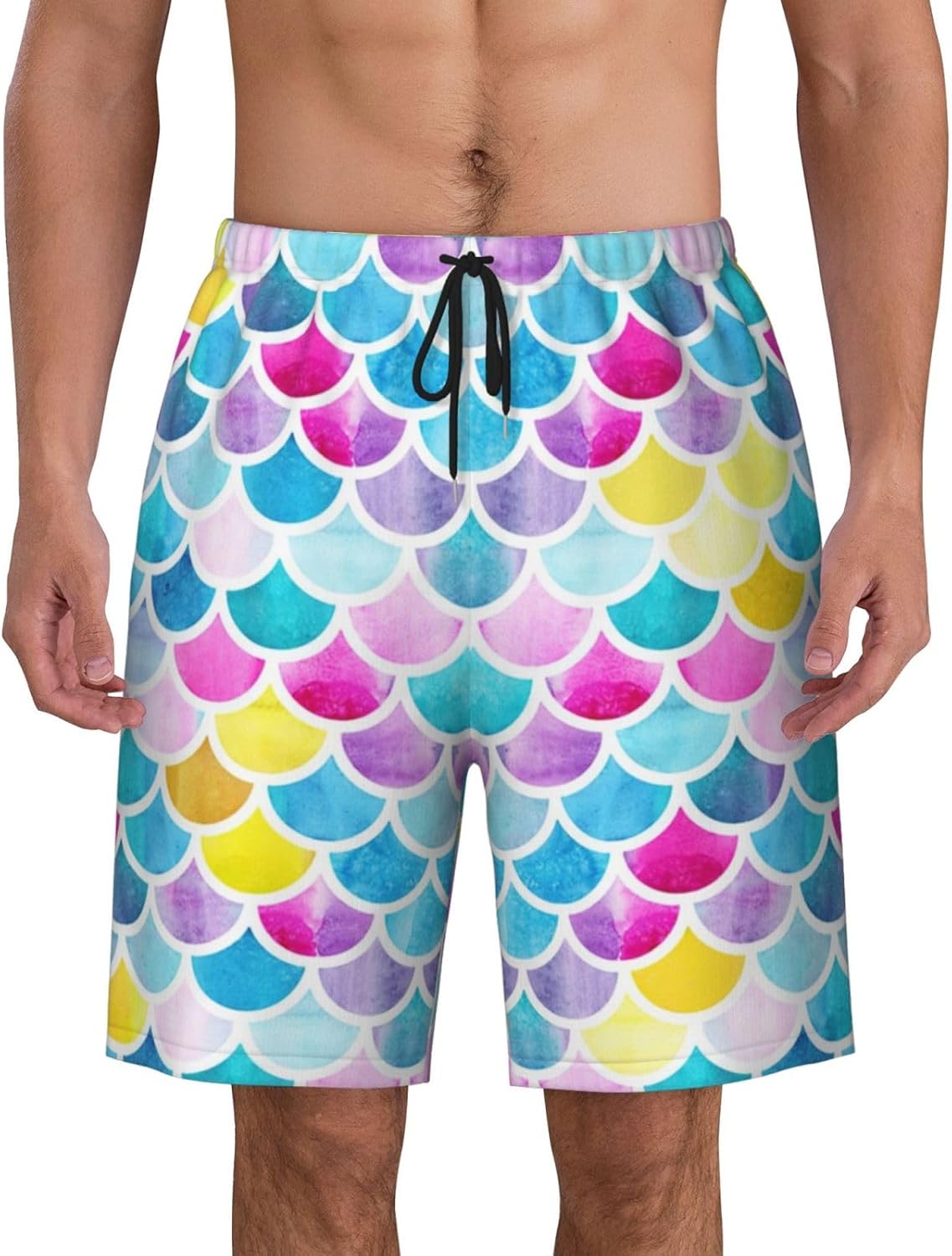 Mens Swim Trunks with Mesh Lining,Quick Dry Swimsuit Board Shorts Beach Pants Swimwear Bathing Suits - Image 2