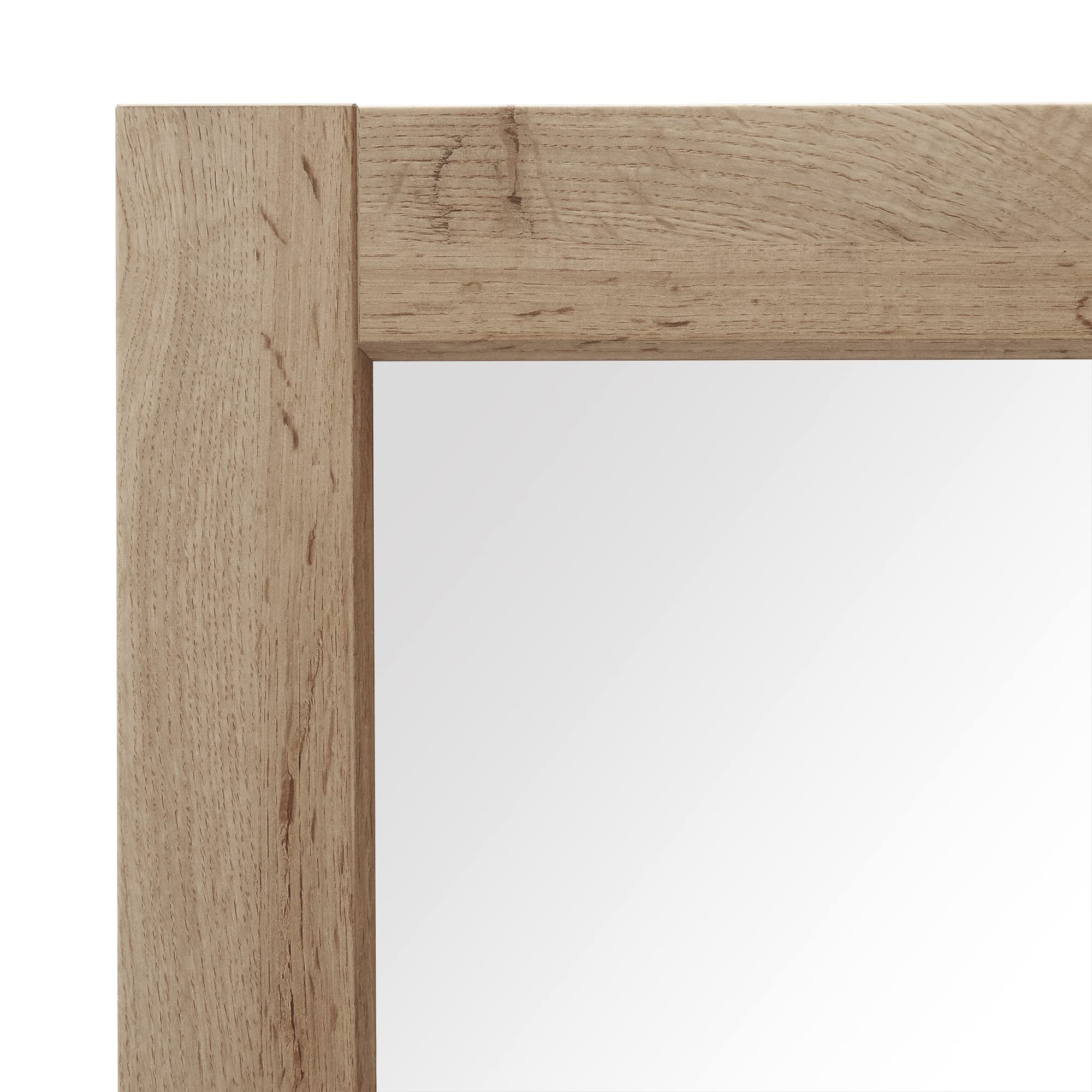 ARHome Espejo de Pared, 120 x 60 cm, Roble Rústico, Espejo, Made in Italy