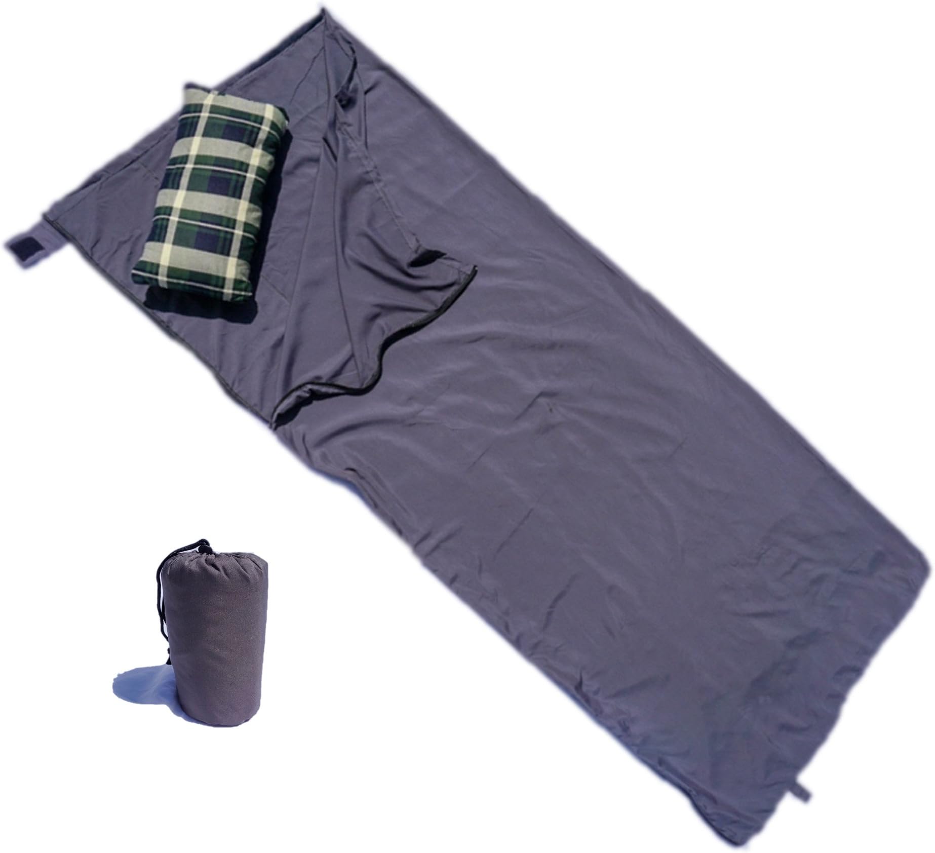 Lightweight Sleeping Bag Liner Camping Sheet for Travel Summer Sleeping Bag Hostel Motel Hotel Travel Sheet Free Carrying Bag 33" W x 80" L Silk Like Material