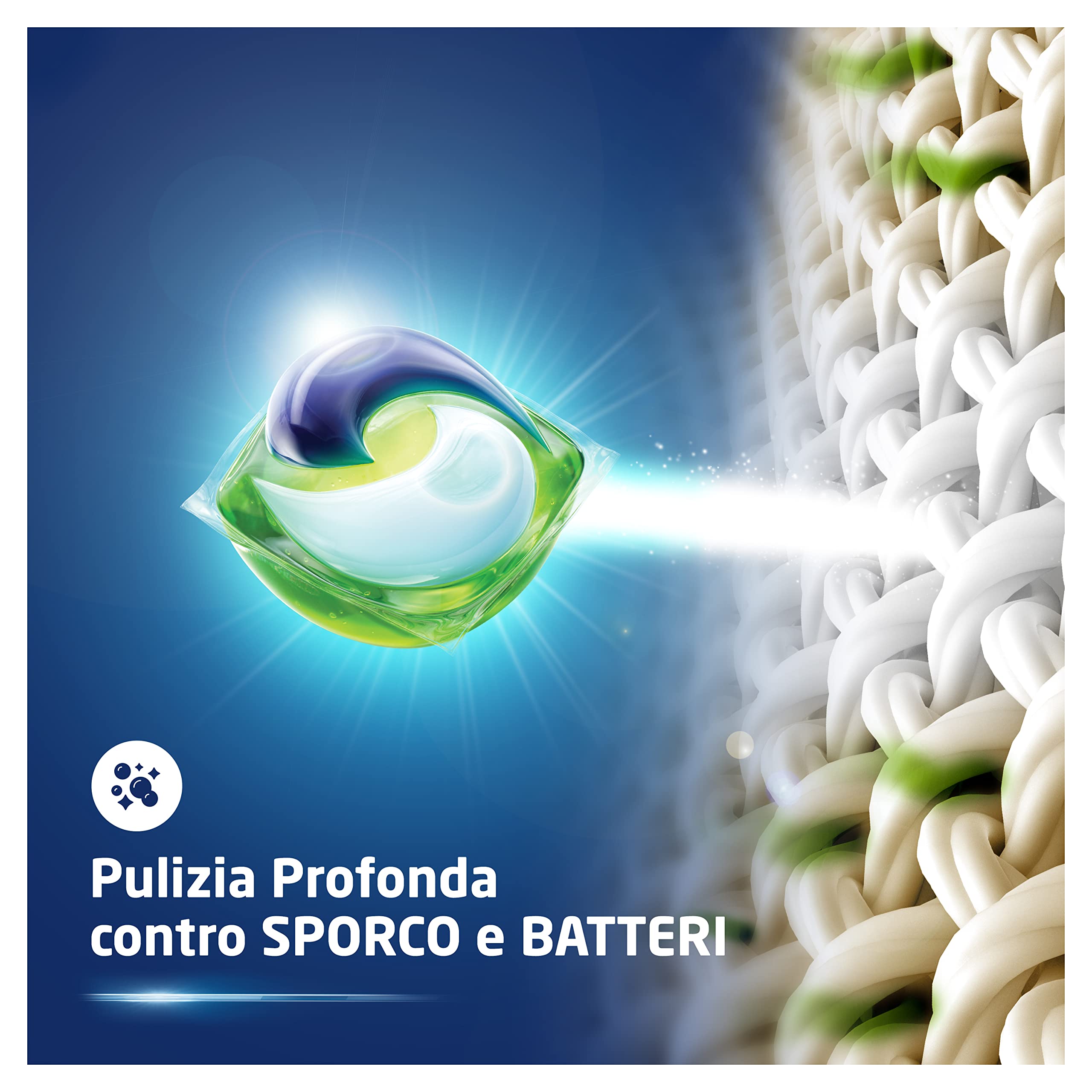 Dash Pods Detersivo Lavatrice In Capsule, 86 Lavaggi (2x43), Azione Extra-Igienizzante, Maxi Formato, Contro Sporco e Batteri Per Un Pulito Igienizzato, Efficace Anche a Bassa Temperatura