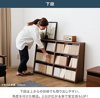 Amazon｜LOWYA ロウヤ 本棚 収納棚 漫画収納 大容量 スリム おしゃれ