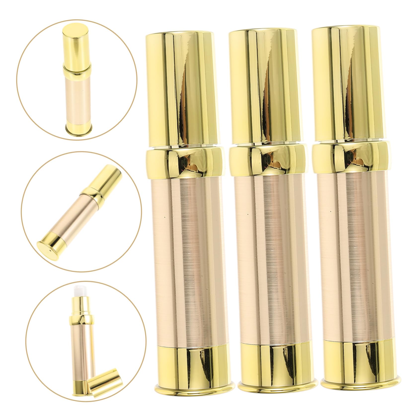 VALICLUD 4 Set Bottiglie Per Viaggio Contenitori Cosmetici Airless Dispenser Per Liquidi Portatili Per Skincare E Pratiche E Sicure Per Esigenza 3 Pezzi*4