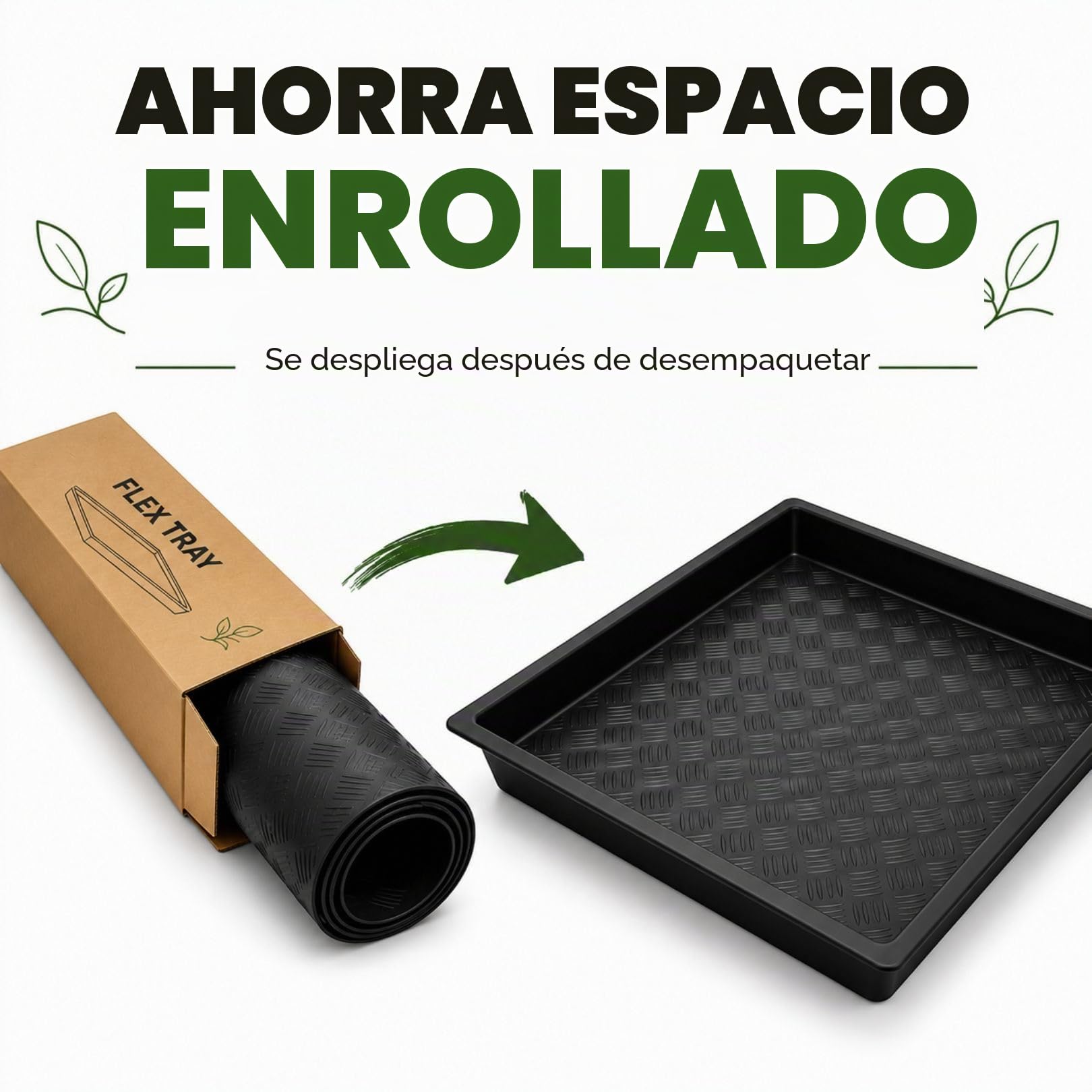 Weedness Bandeja de Cultivo 120×120×12 cm – Bandeja de Drenaje Impermeable, Resistente y Duradera para Cultivo Indoor