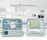 Vista 3 de Bolsa organizadora de cables electrónicos para viaje, accesorios electrónicos, bolsa organizadora de accesorios electrónicos para power bank, cables