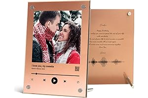 Custom Music Photo Frame: Bronze Elegance with Melodious Moments