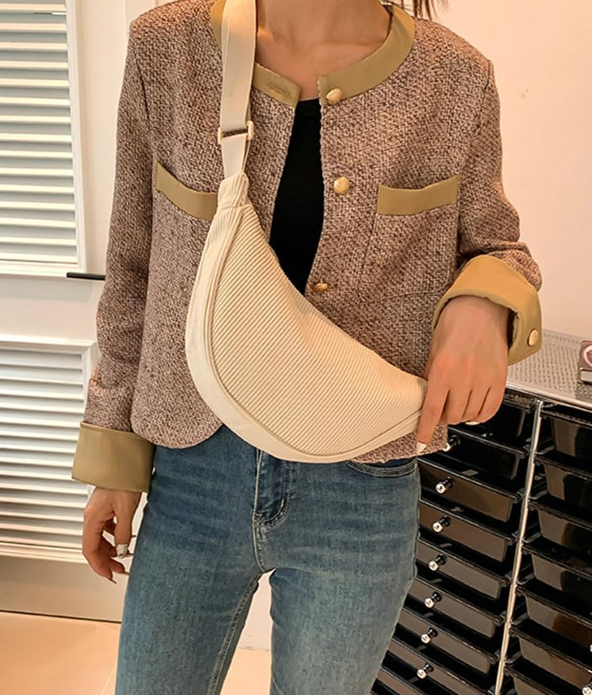 Crossbody Bag Hobo Sling Crescent Bags Women Men Trendy Small Shoulder Bag Purse Dumpling Casual Handbag Adjustable Strap - Image 4