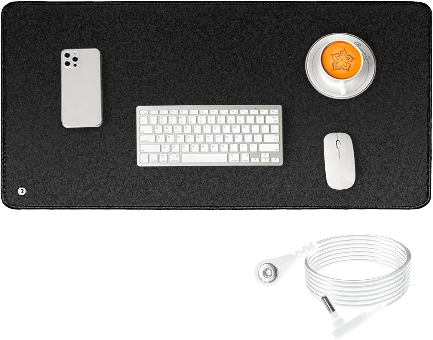 Grounding Mat,Universal Grounding Mat with Grounding Cord,Grounded Therapy,Conductive Leather Mat.