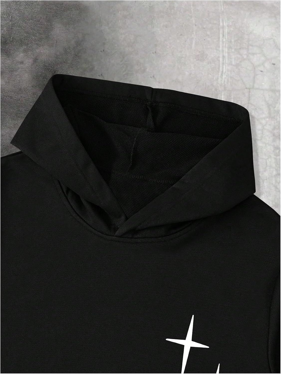 VIPWOLF Men's 2 Piece Sweat Suits Long Sleeve Y2K Graphic Hoodies and Flared Sweatpants Set