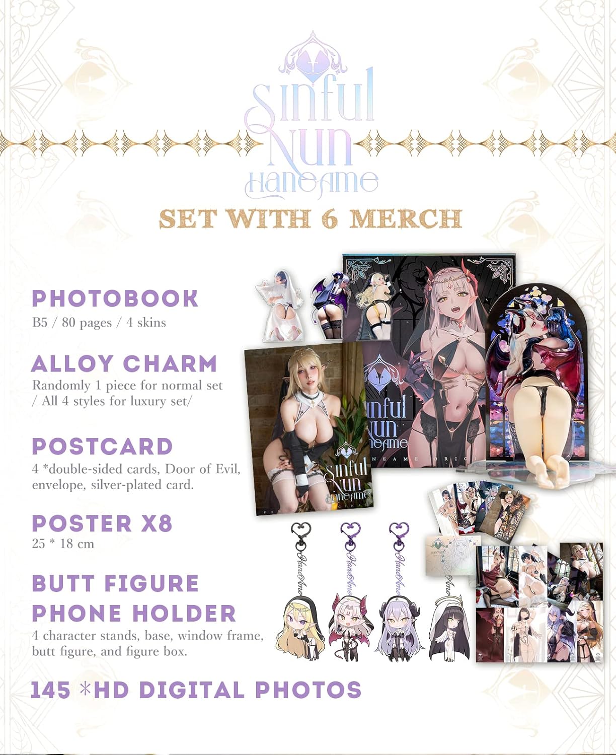 %e3%80%8aoriginal sinful nun%e3%80%8bcosplay photobook butt phone holder figure option haneame butt holder set selfie video pack