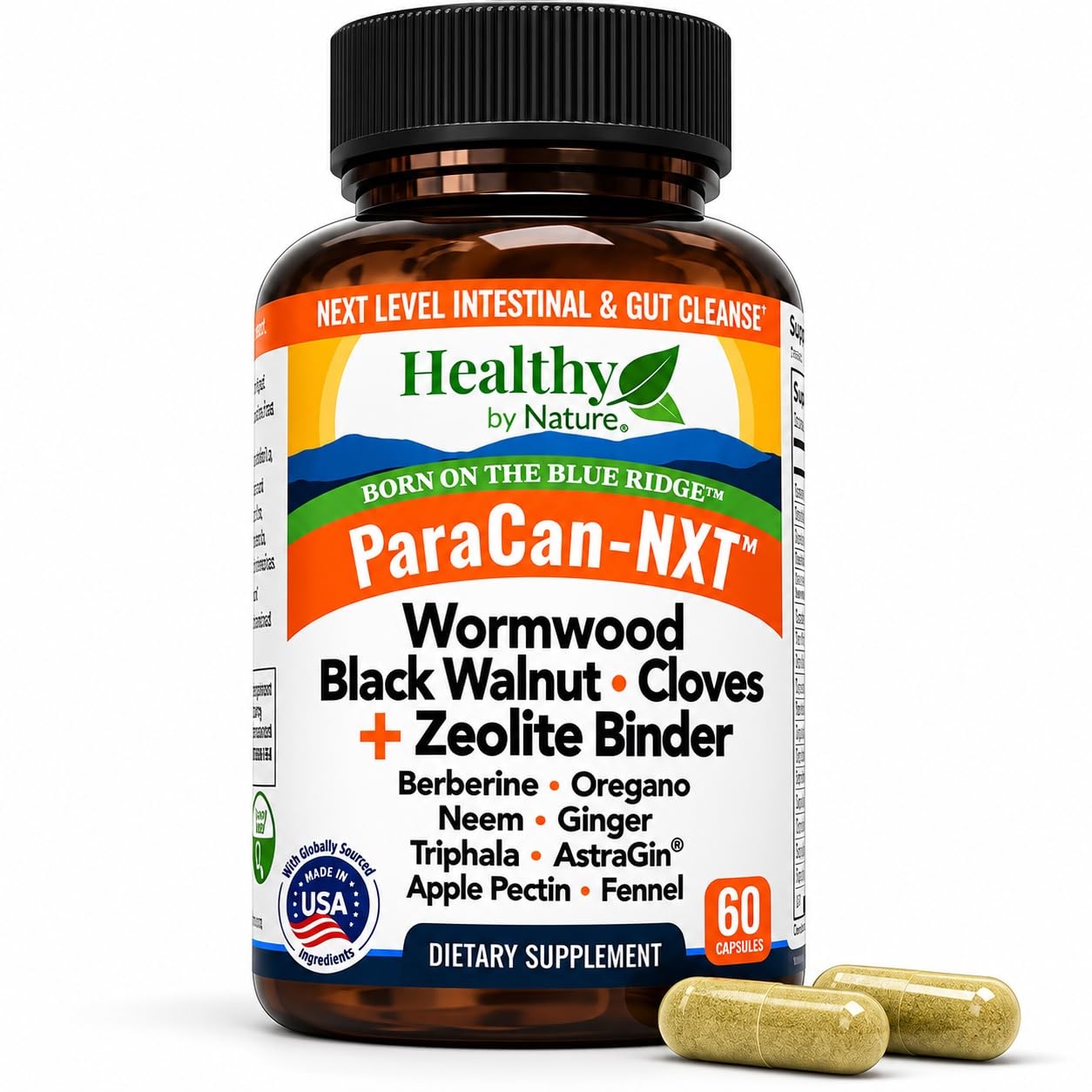 ParaCan-NXT 12-in-1 Intestinal Cleanse for Adult Humans with Zeolite Binder